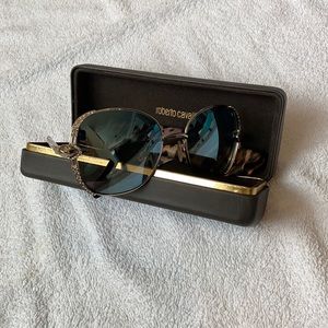 Roberto Cavalli Silver and Crystal sunglasses